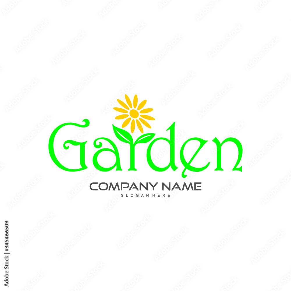 garden logo design vector garden logo design vector