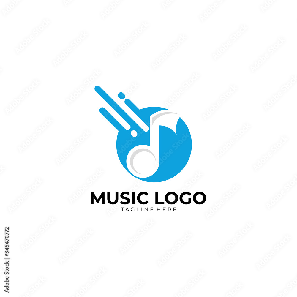 music logo icon vector isolated music logo icon vector isolated