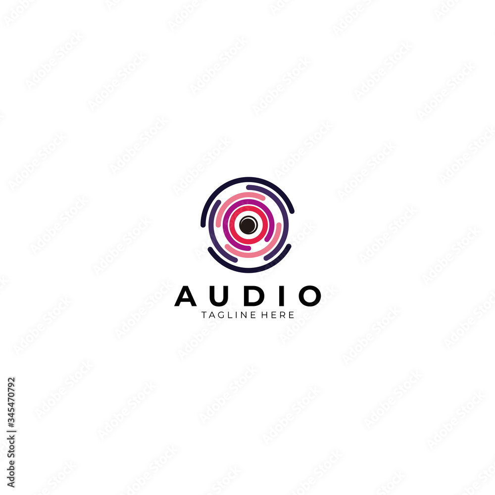 sound Audio logo icon vector isolated