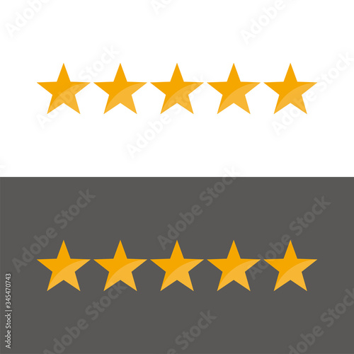 5 star icon vector to best vote