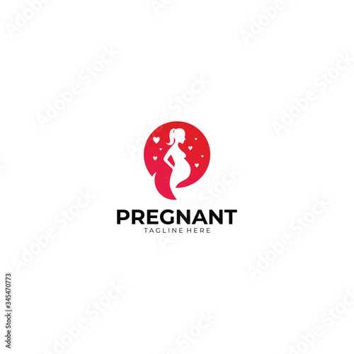 pregnant logo icon vector isolated