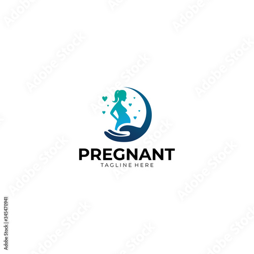pregnant logo icon vector isolated