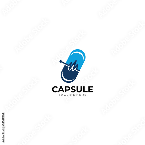 health capsule logo icon vector isolated