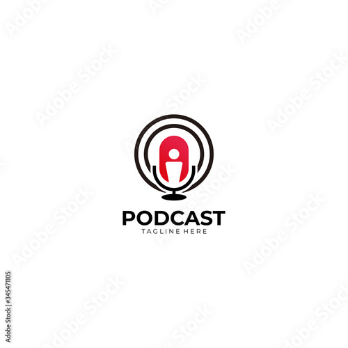 podcast logo icon vector isolated