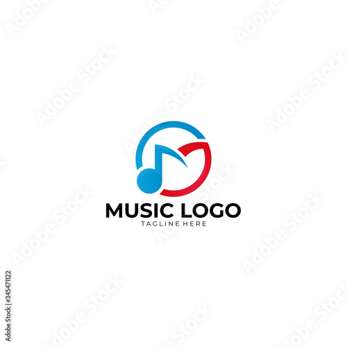 music logo icon vector isolated