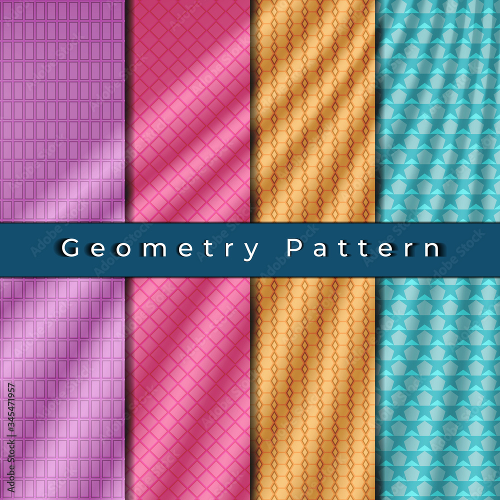 Colorful Geometry Pattern Design Set. Perfect for backgrounds and wallpaper designs.
