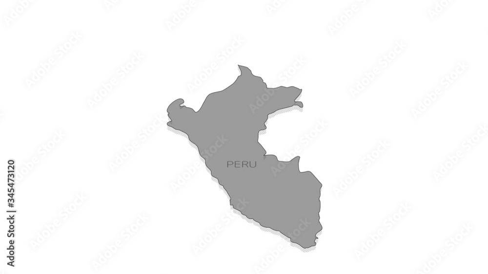 Peru animated map with alpha channel. Peru animated map with alpha channel.