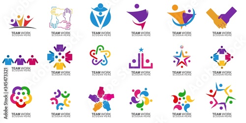 Set of Team Work Logo Design