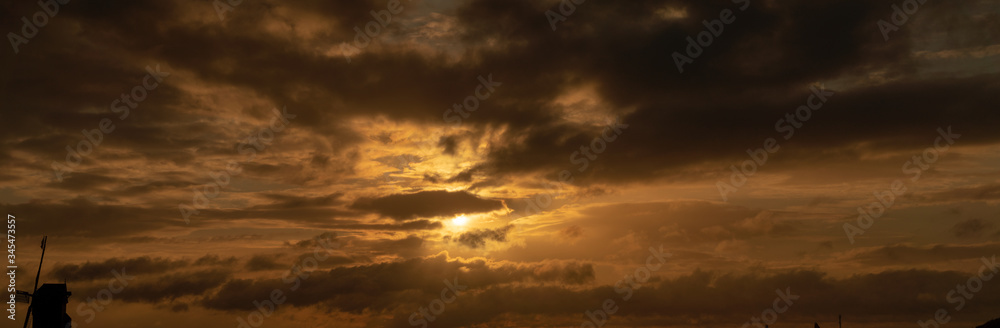 sunrise with clouds
