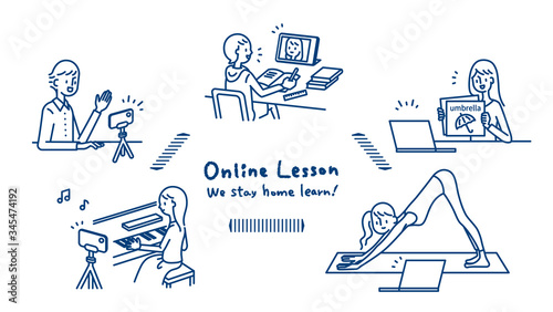 Remote online lesson  We stay home learn 