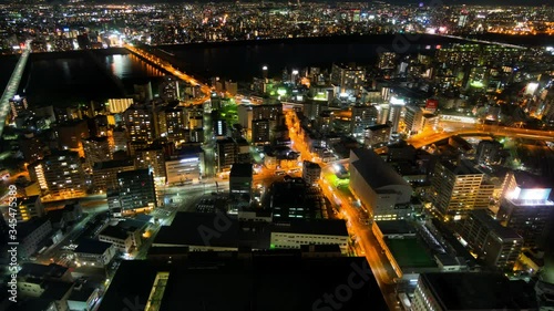 Wallpaper Mural 大阪夜景　タイムラプス Torontodigital.ca