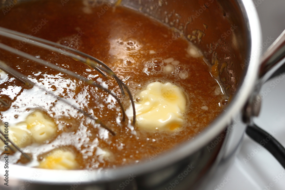 Mixing and simmer filling ingredients . Making Cider Pie Series. Mixing and simmer filling ingredients . Making Cider Pie Series.