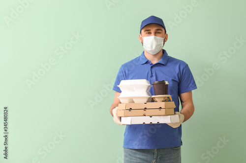 Male courier of food delive...