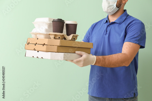 Male courier of food delive...