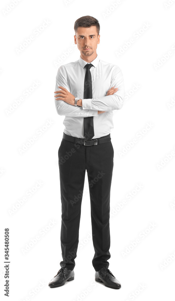 Portrait of handsome businessman on white background Portrait of handsome businessman on white background