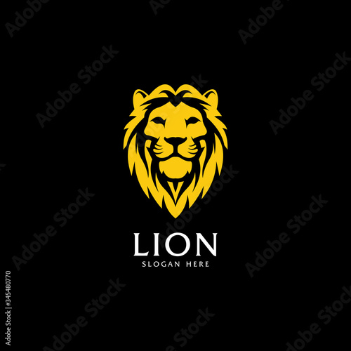 Fototapeta Naklejka Na Ścianę i Meble -  illustration lion king shield logo