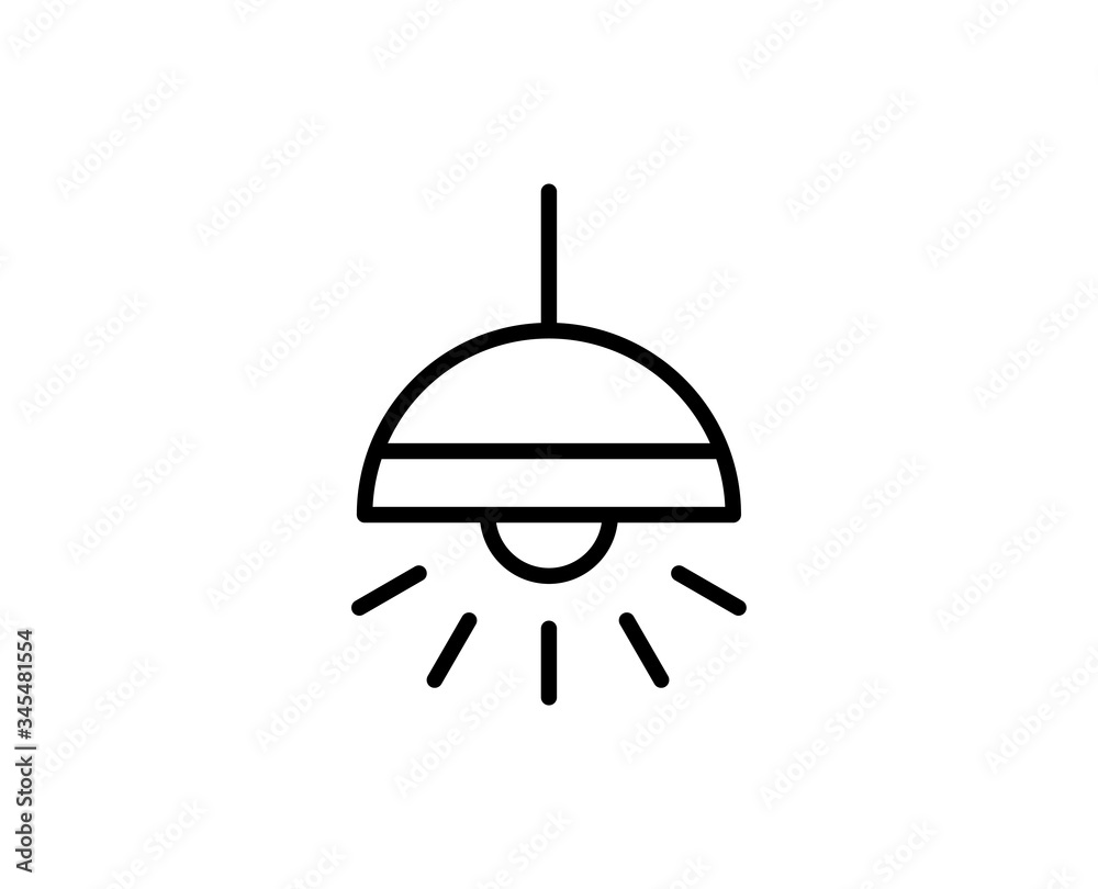 Fototapeta premium Chandelier flat icon.