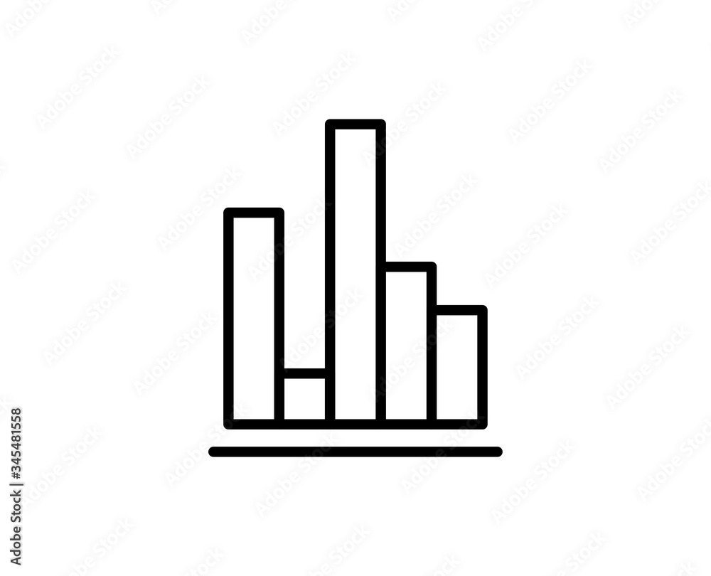 Graph chart line icon