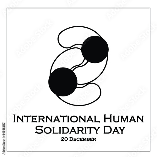 Logo hug from top view,  human solidarity day. international human solidarity day
