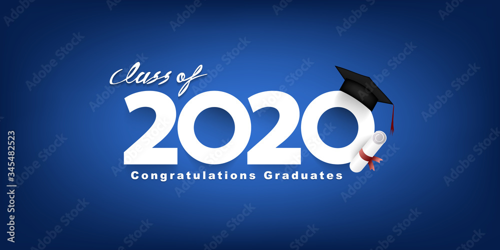 Class of 2020 Vector text for graduation design, congratulation event ...