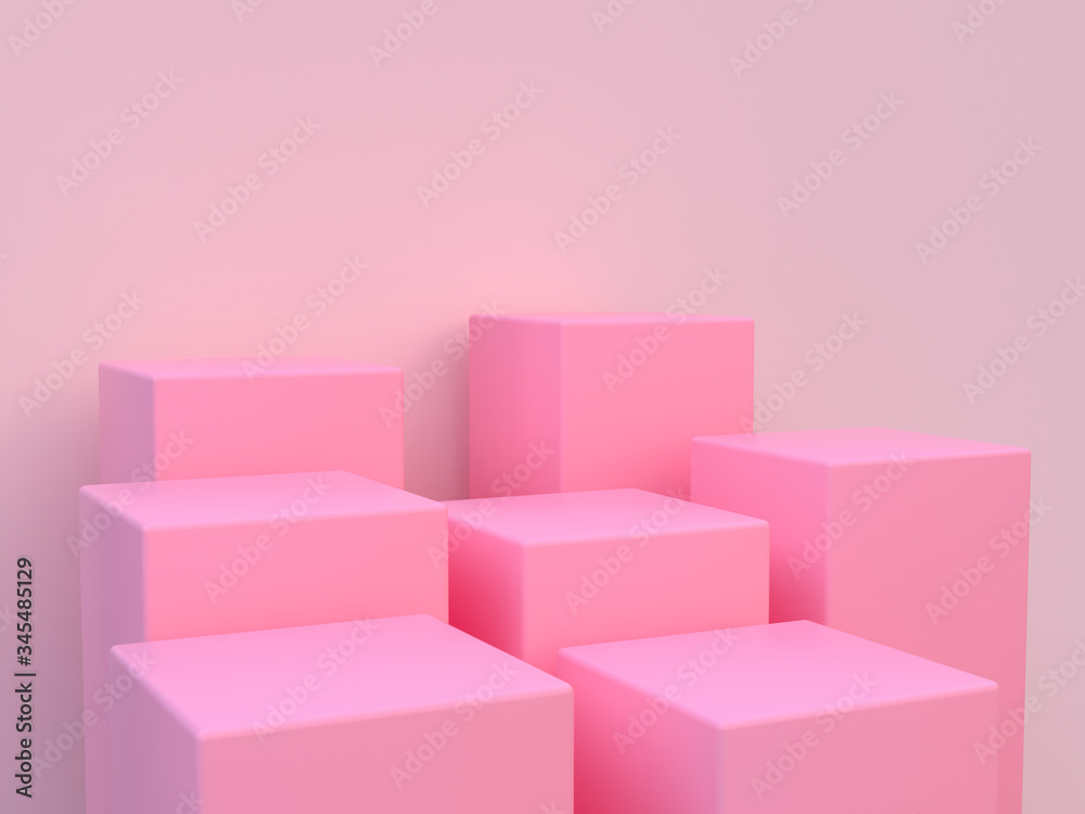 pink steps abstract geometric 3d rendering pink steps abstract geometric 3d rendering