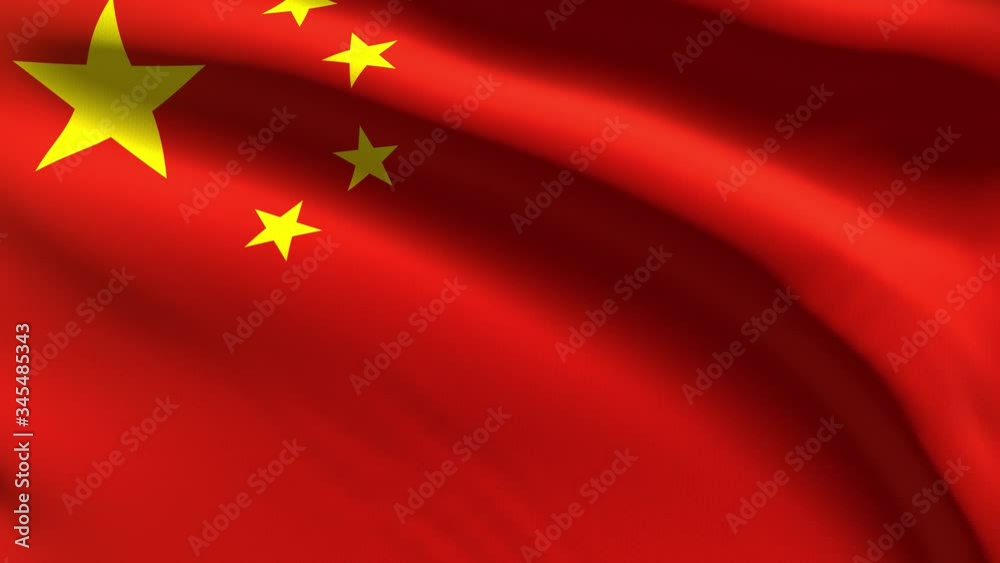 Festive 60FPS China flag colored in red, yellow waving on the wind 4k UHD 3d seamless loop animation Festive 60FPS China flag colored in red, yellow waving on the wind 4k UHD 3d seamless loop animation