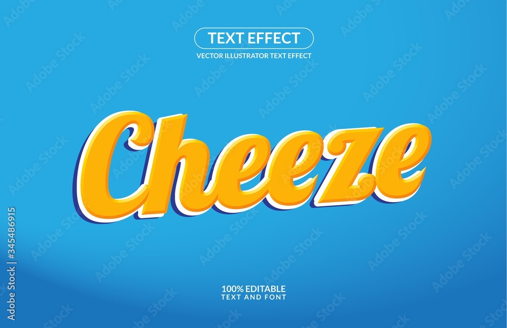 Editable Text Effect Cheese Vector Style for advertising, social media branding, and many and many More