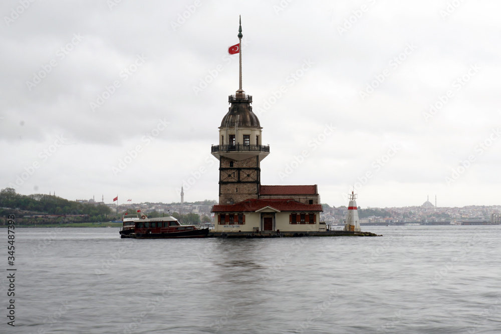 Maiden's tower, symbol of Istanbul, Turkey