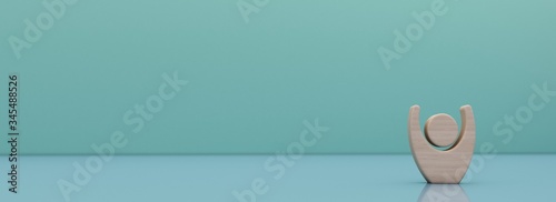 Photography Wooden Block Succesful People over table and free copy space for your text banner