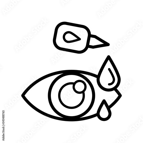 eye drops icon vector template