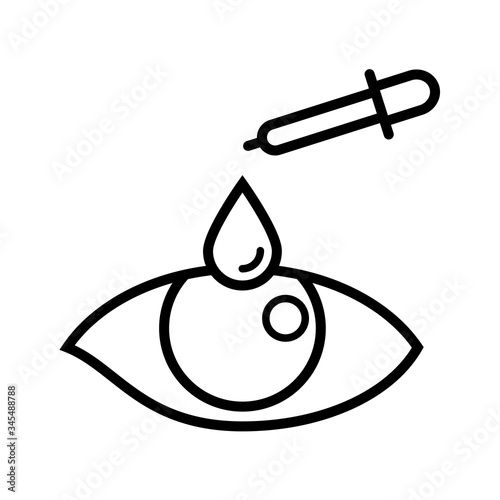 eye drops icon vector template