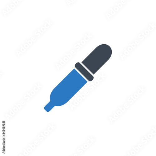 Dropper related vector glyph icon. Isolated on white background. Vector illustration.