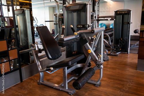 gym machine in fitness room .