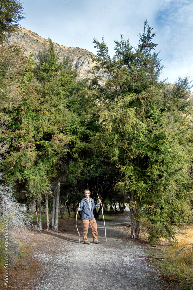 Hiking on Glendhu Bay Track, Wanaka, South Island, New Zealand