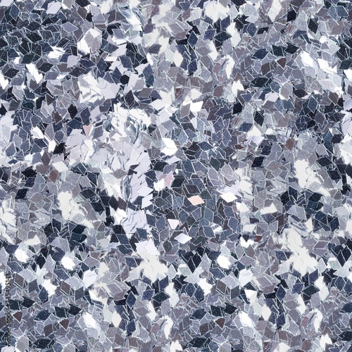 Wallpaper Mural Bright sivler glitter in rhombus form, sparkle confetti texture. Christmas abstract background. Ideal seamless pattern. Torontodigital.ca
