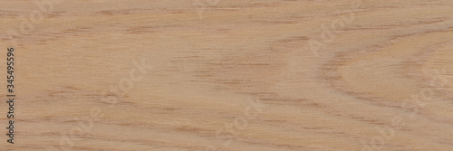 Excellent new oak veneer background in light beige color. Natural wood texture, pattern of a long veneer sheet, plank.