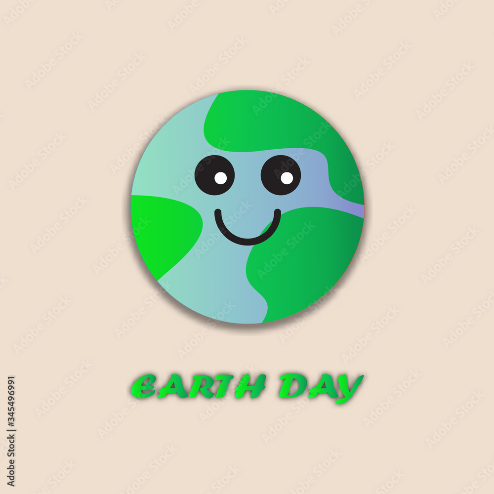 illustration of earth day  earth vector  earth love  mascot design