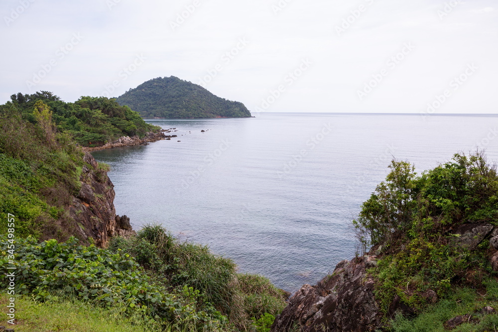 tropical mountain view in holiday . tropical mountain view in holiday .