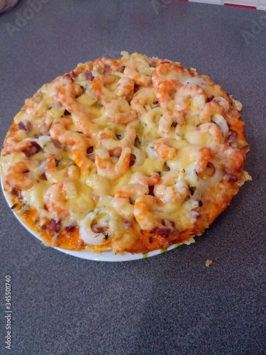 pizza with mushrooms
