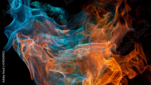 Abstract coloured mix flames