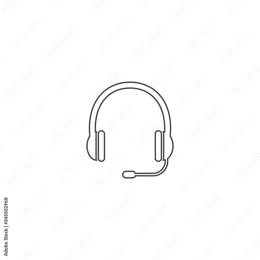 Microphone and Headphones icon logo vector Microphone and Headphones icon logo vector