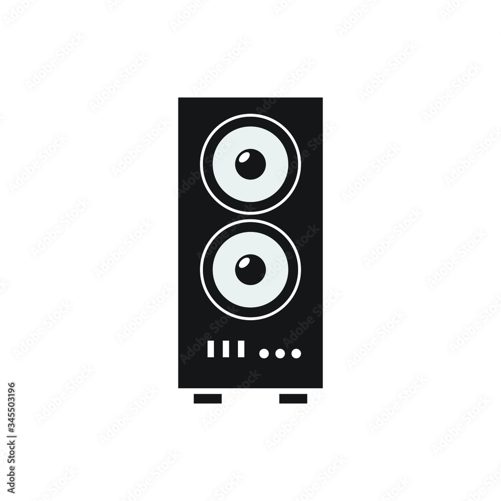 Sound speaker icon design isolated on white background Sound speaker icon design isolated on white background