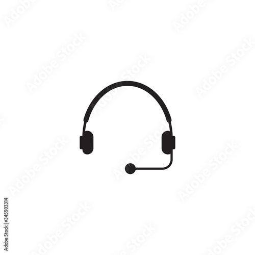 Microphone and Headphones icon logo vector