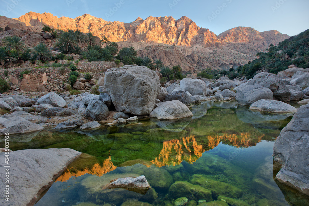 Landscape view of Oman's wadis 
