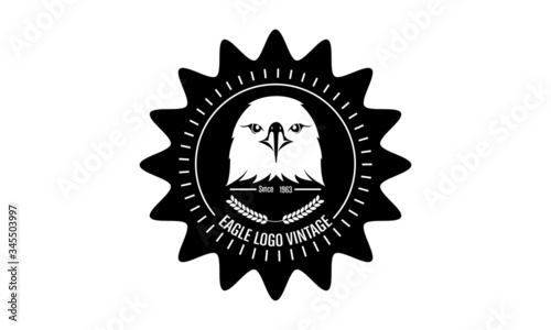 vintage-style emblem logo with an eagle theme