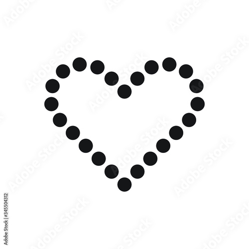 Heart icon design isolated on white background