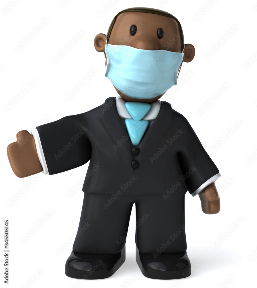 3D Illustration of a cartoon businessman 3D Illustration of a cartoon businessman