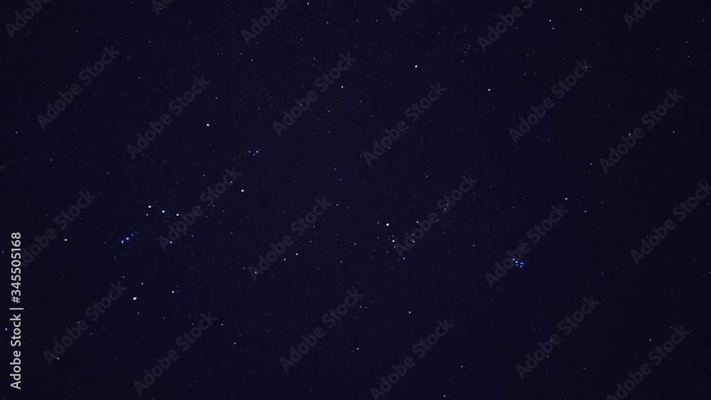 Starry sky 4K time lapse. Stars move in night sky. Turning around the Earth. Starry sky 4K time lapse. Stars move in night sky. Turning around the Earth.