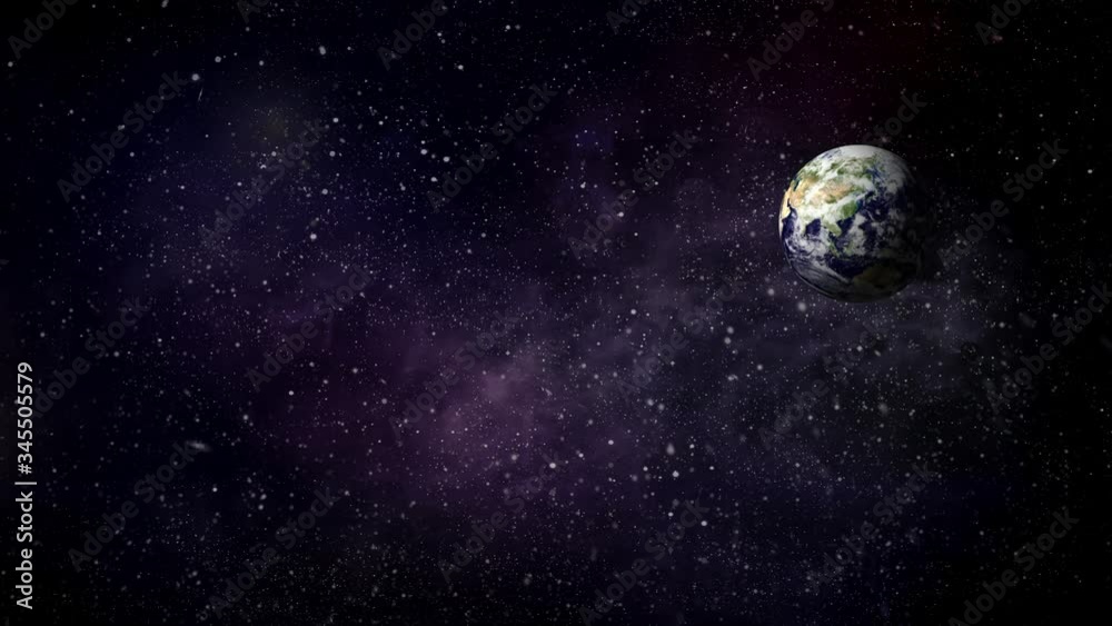 Planeta tierra girando sobre su eje en el espacio