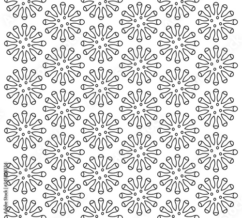 The seamless virus pattern on the background is white.